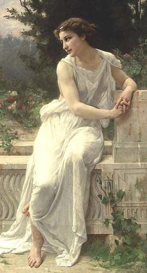 Guillaume Seignac Jeune femme de Pompei sur une terrasse. oil painting picture